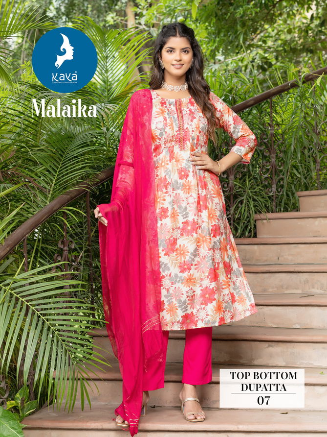 Malaika By Kaya Capsule Foil Printed Kurti With Bottom Dupatta Wholesalers In Delhi